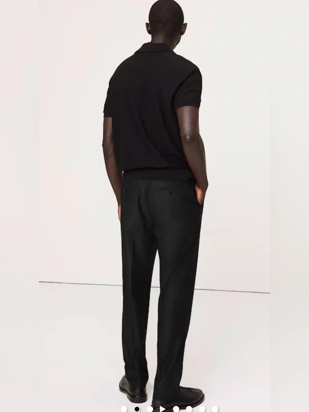 NWOT Banana Republic Signature Italian Hopsack Black Suit Pant Sz 34 x 30.